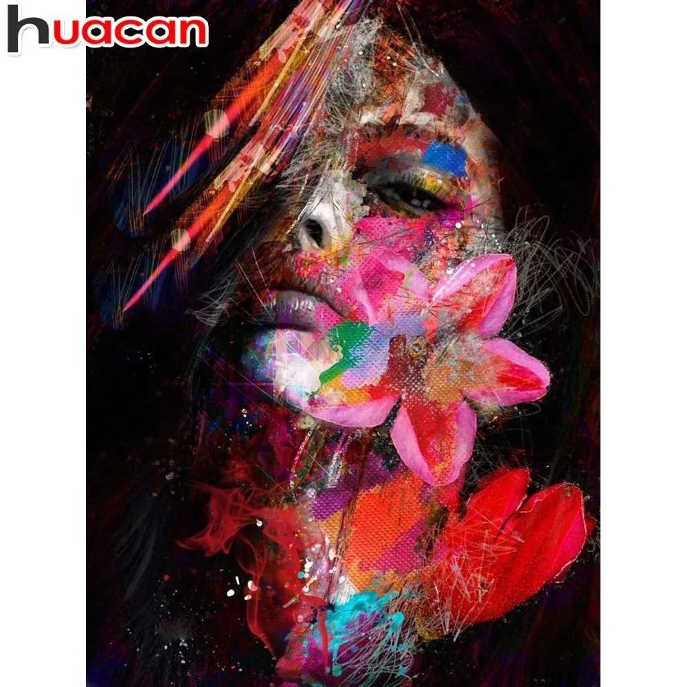 

HUACAN 5D DIY Diamond Painting Women Diamond Mosaic Beauty Home Decor Full Square Diamond Embroidery Needlework Gift