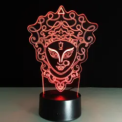 3D Пекинская опера светодиодный светильник уникальный китайский Стиль инновационные декоративный гаджет 7 цветов Изменение ночник USB