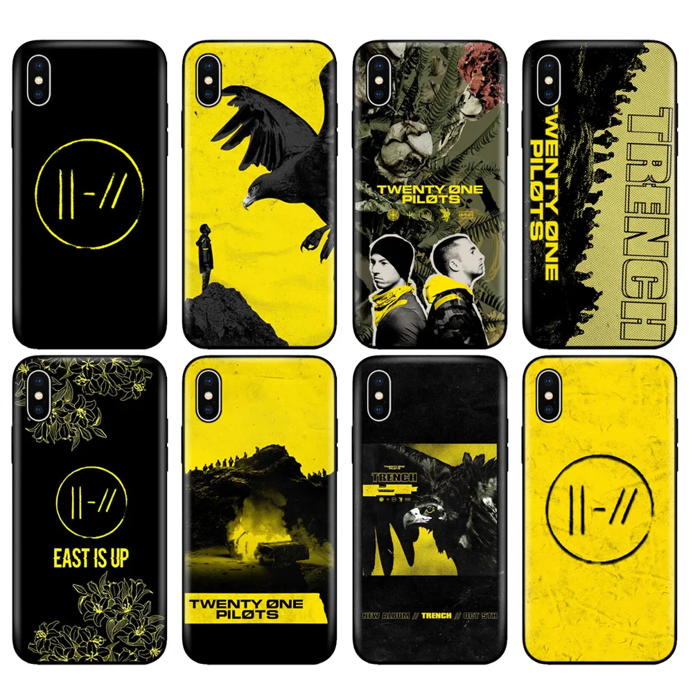 

Black tpu case for iphone 5 5s se 6 6s 7 8 plus x 10 silicone cover for iphone XR XS 11 pro MAX case Twenty One Pilots 21 trench