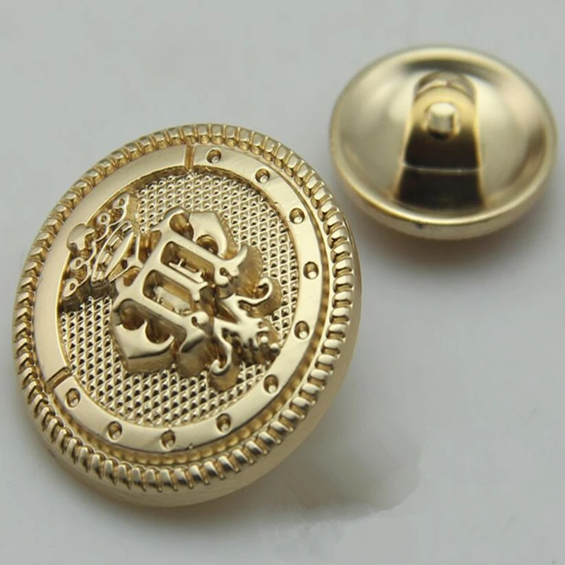 

10PCS /lot Clothing accessories vintage British style suit buttons metal buttons dull gold sweater embossed buttons