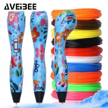 New model 3d magic pen 3 d printing pen set drawing pens with 100 Meter 10 Color PLA filament refill for birthdays gift 3d pen 3 d printing drawing pens with lcd screen for doodle model making arts and crafts with 100 meter 1 75mm pla filament