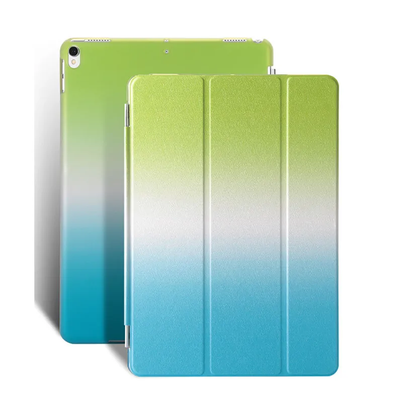 

Cases Color Gradient Luxury Slim Stand Leather Cover Case For iPad Pro 10.5 Inch Tablet PC A8