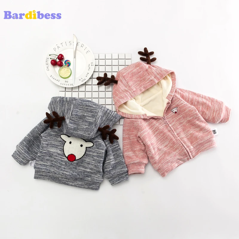 Bardibess Baby Girl Winter Coat Cartoon Warm Hooded Children's Winter