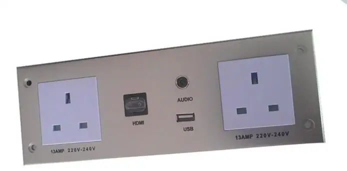 Uk Power Hdmi Usb Audio Wall Plate Socket Aluminum Alloy Silver Color Audio Wall Wall Plateaudio Wall Plate Aliexpress