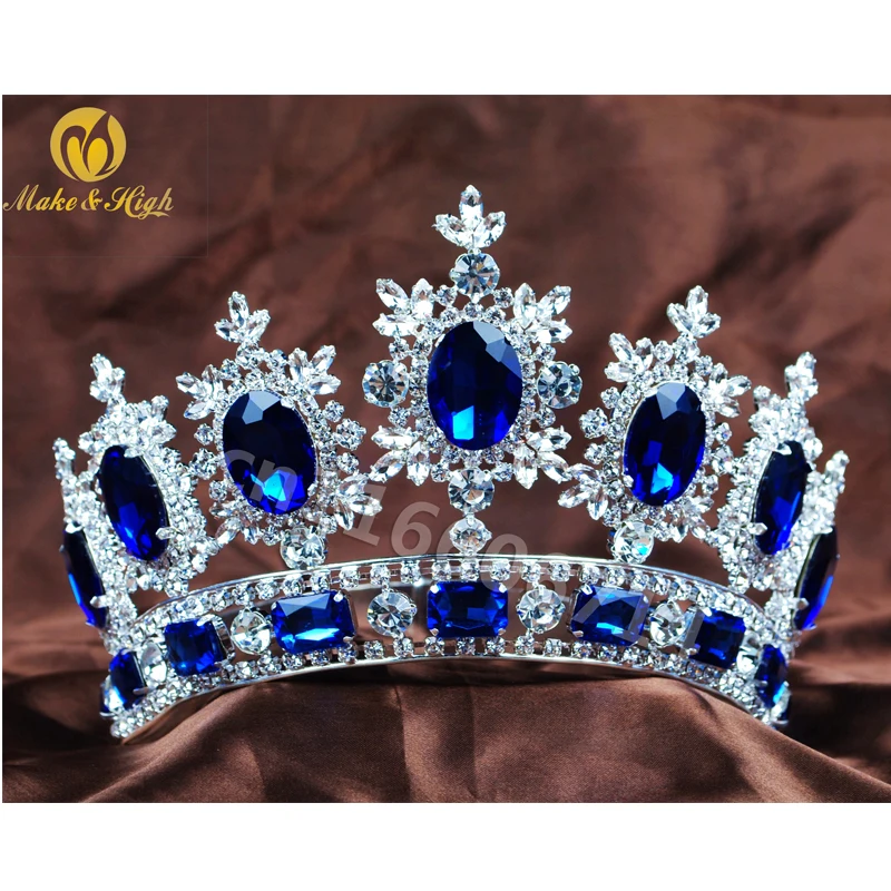 Тиары и короны унисекс для конкурса King Queen большие тиары с кристаллами Тиара