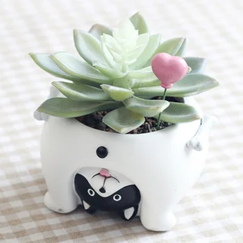 

New home garden decoration upside down animal resin grower succulents Kawaii cute mini flowerpot desktop bonsai maceteros