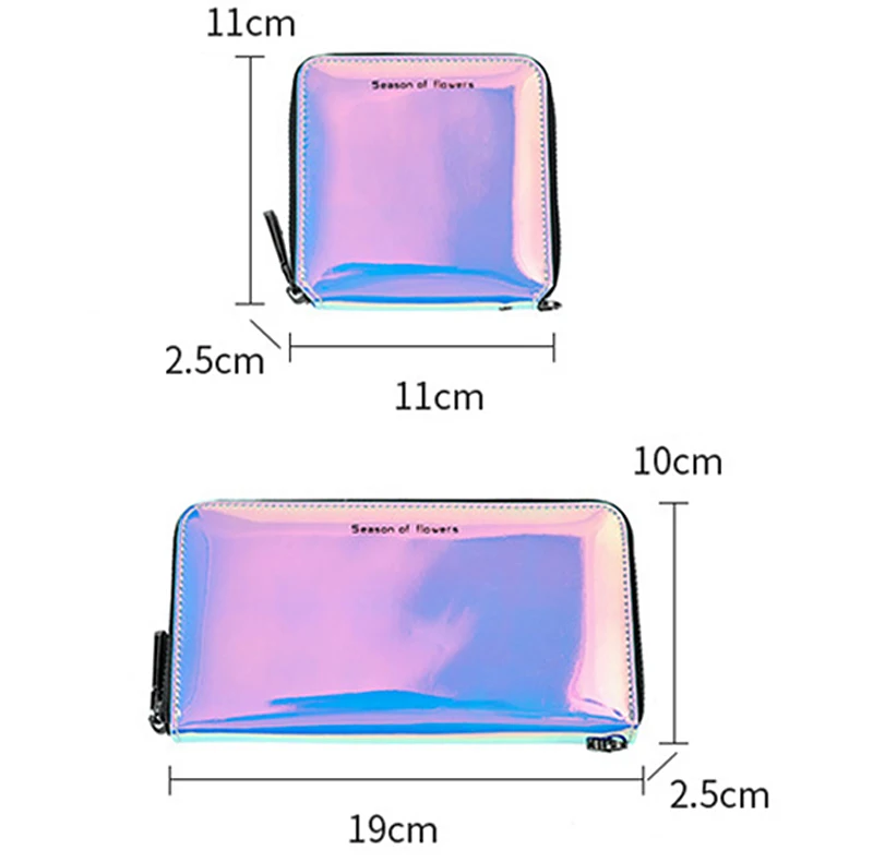 кошелек женский Для женщин кошельки высокое hcapacity клатч Для женщин длинные деньги кошелек на молнии голограмма Женский кошелек-Органайзер