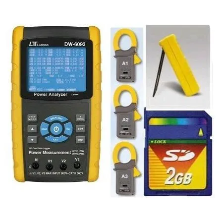 

LUTRON DW-6093 3 Phase Power Analyzer Tester Real Time Data Logger