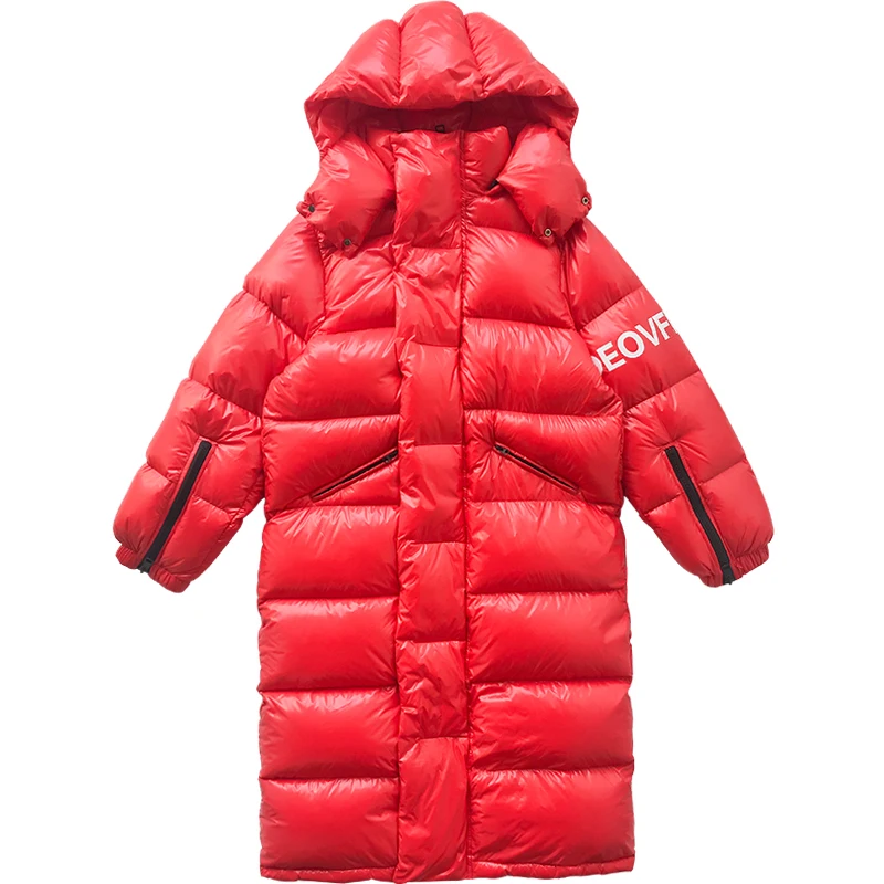 Winter Woman Coats 2019 Medium And Long Section Thick Down Feather Padded Clothes Harajuku Style Bread Service Women's Winter Jacket AS148 (10)