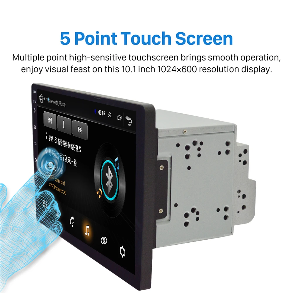 Discount 10.1" Universal 2 DIN Android 8.1 Touch Screen 4CPU + 4GPU Car Radio Stereo GPS Wifi BT Mirror Link OBD Screen Removable 1