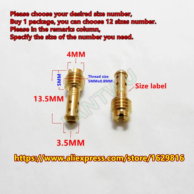 Карбюратор mikuni VM22/210 12 шт./упак. форсунки для GN250 AX100 EN TZR TM 2 тактные/4 тактные