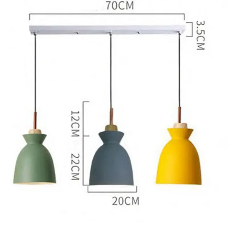 LukLoy подвесные светильники Macaroon Красочный светодиодный современная лампа, подвесной светильник для кухни остров столовая освещение