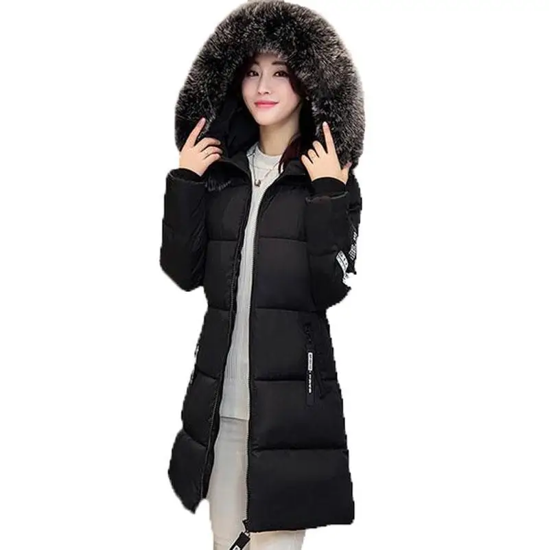 New 2016 winter warm down Cotton jacket Women Faux fur collar Thick ...