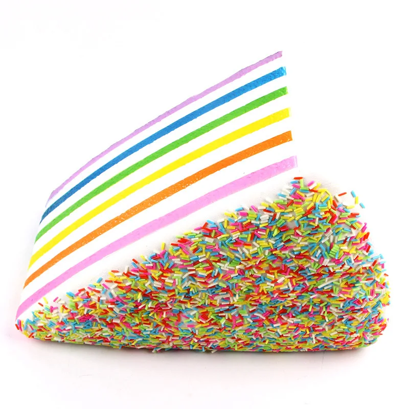 New Hot 1Pcs 25cm Big Size Squishy Jumbo Rainbow Cake Super Squishy Slow Rising Charms Squeeze Phone strap Squish kid Juguetes 