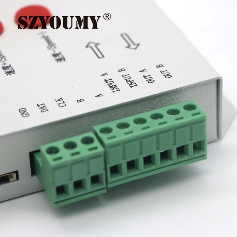 Полноцветный контроллер SZYOUMY T1000S для Pixel WS2811 WS2801 WS2812B LPD8806 6803 1903 улучшенная