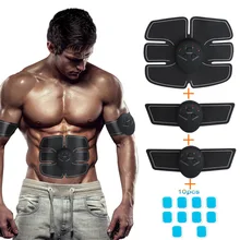 Abdominal Cervical Electronic EMS Muscle Exerciser Body Slimming Shaper Power Muscle Trainer Arm Exercise Equipment +Patch Pads