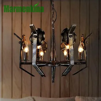 Shaped living room chandelier creative restaurant retro cafe bar iron art pendant lamps.E14*6,AC110-240V.
Shaped living room chandelier creative restaurant retro cafe bar iron art pendant lamps.E14*6,AC110-240V.