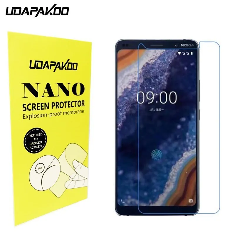 For Nokia 1 Plus 5.1 3.1 2.1 Mobile phone Soft Glass film Nano Explosion-proof glass Screen Protector 9 Pureview Phone | Мобильные
