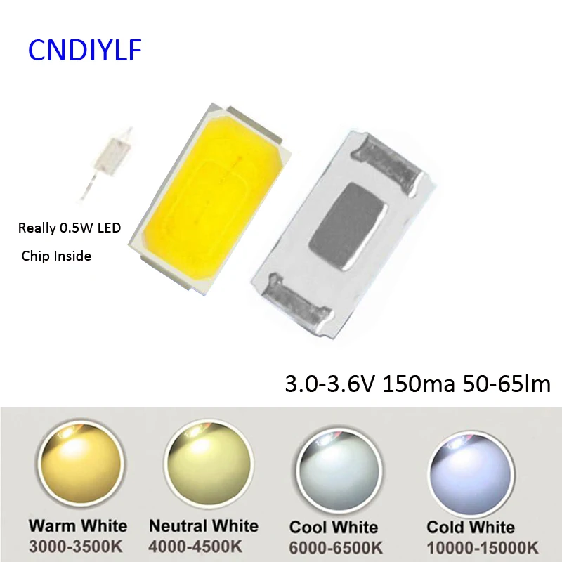 Высокая яркость действительно 0 5 Вт 5730 SMD LED 150ma 3V 50 60lm 100 шт./лот быстрая доставка|smd