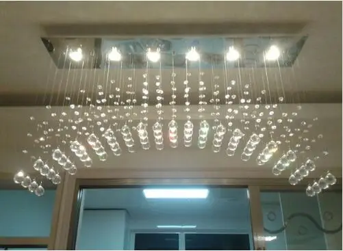 

LED modern simple lighting bar table lamp crystal chandelier arched partition curtain restaurant lamp stair lamp bedroom lamp