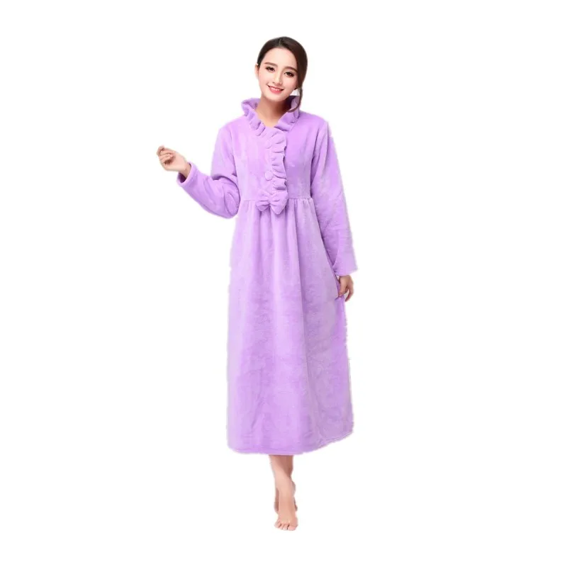 long sleeve flannel gowns
