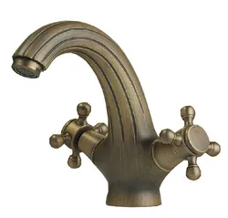 Classic Dual Cross Handles Brass Bathroom Faucet Vessel Sink Basin Mixer Taps anf124