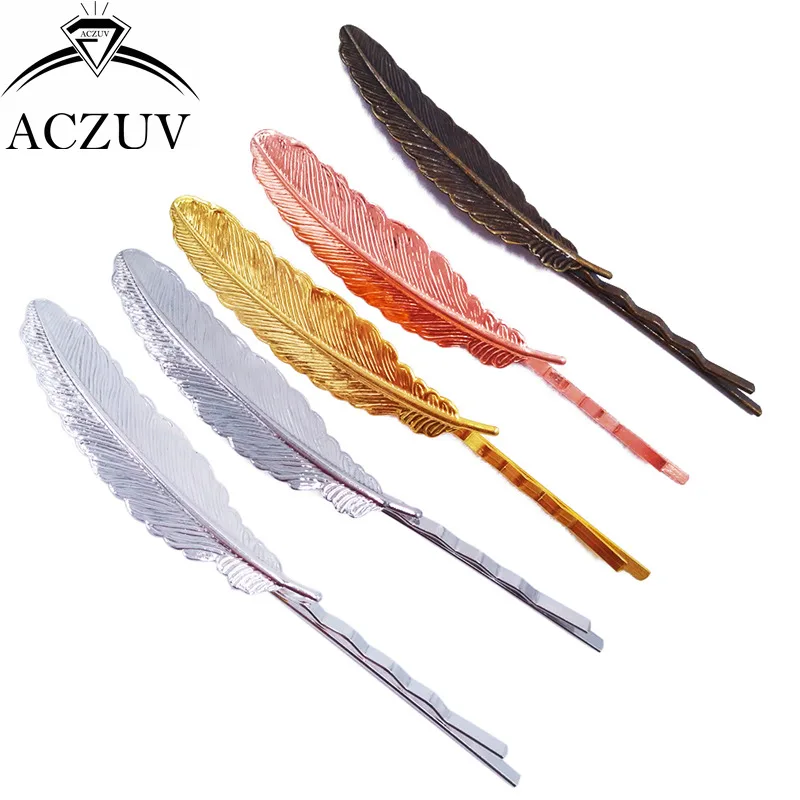 

100piece 55mm Feathers Hairpin Accessory Hair Cips Barrette DIY Accessories Hairpins Hair Bobby Pin Jewelry Findings FJT005