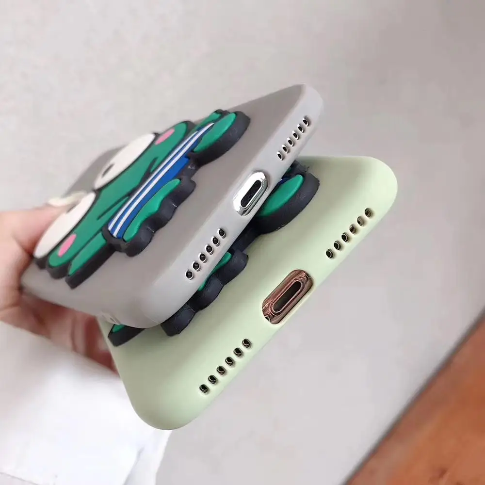 3D Frog Patterned Matte Skin Soft TPU Case Cover sfor Samsung A10 A20 A30 A40 A50 M10 M20 Candy Color Silicon Phone Coque Capa   (8)