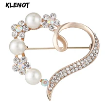 Элегантная брошь в форме сердца для женщин, цветок, жемчуг, любовь, сердце, булавки со стразами и броши, свадебное украшение, любовь, ювелирное изделие