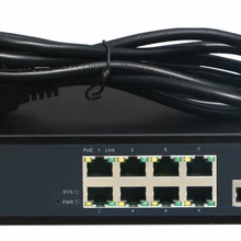 8-Порты и разъёмы полный гигабитный управляемый коммутатор питания через ethernet с 2 SFP слотов для карт