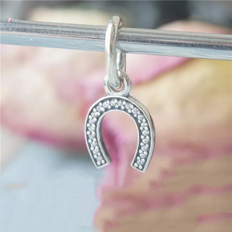 

100% 925 Sterling Silver 791306CZ Horseshoe silver dangle Jewellery For Women