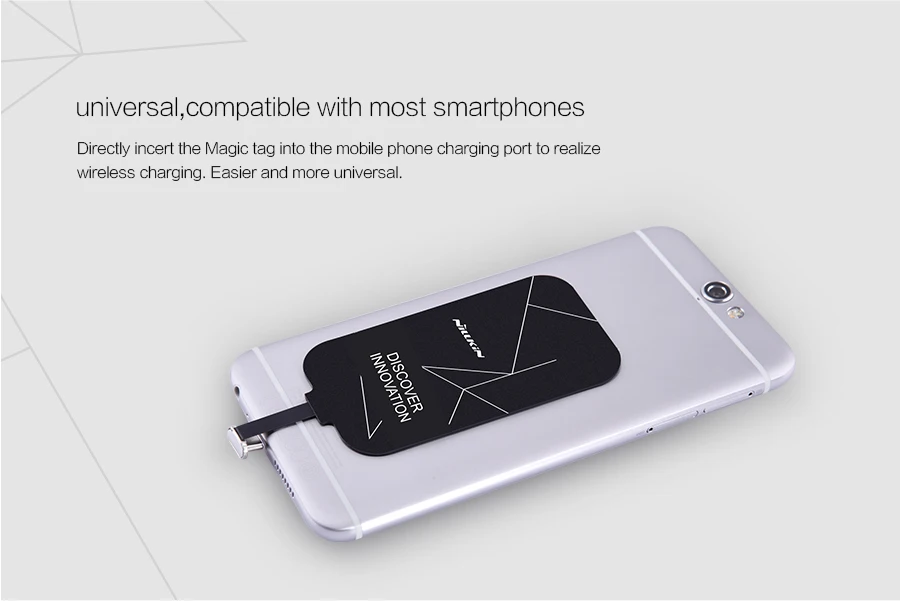 

Nillkin Universal Qi Wireless Charger Receiver Charging Adapter magic tag Receiver bag Coil iphone 5s se 6 6s meizu m3 note
