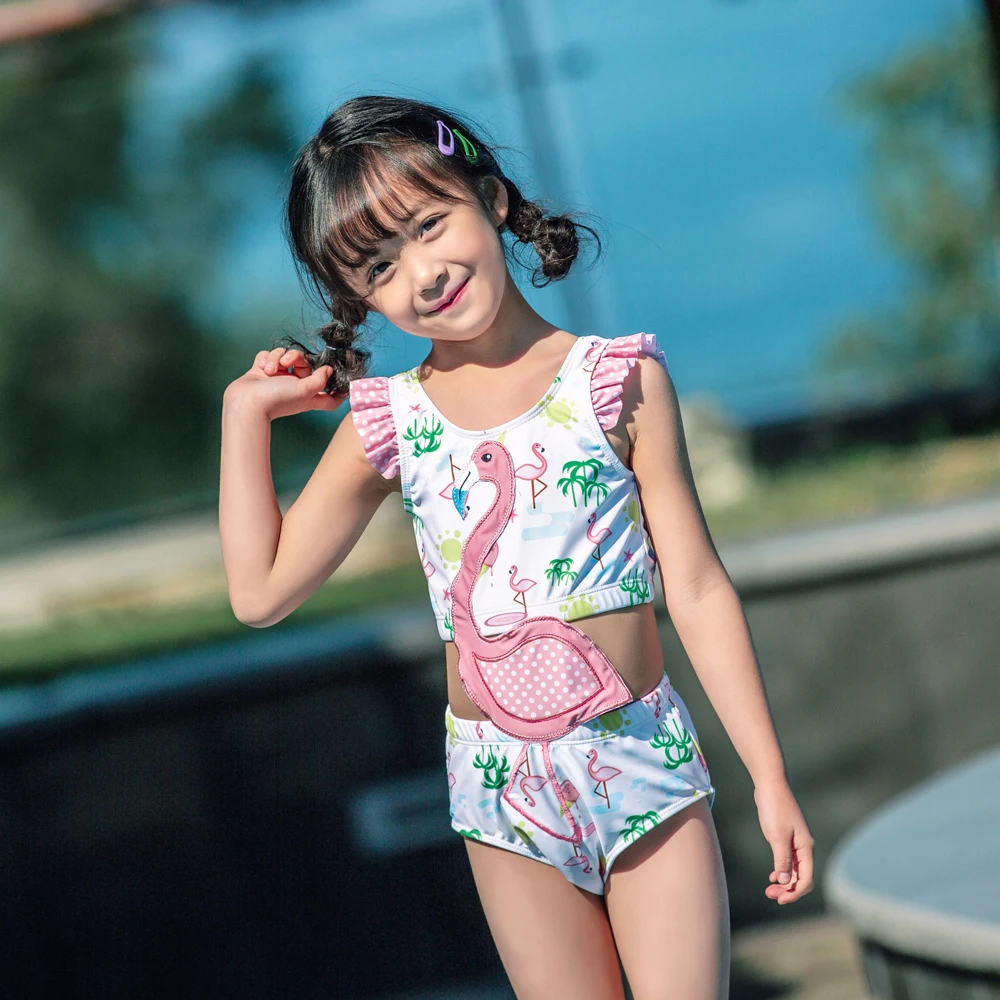 

AONIHUA Girls One Piece Swimwear Cute Kids Swimsuit Stripe Beach Swim Skirt Children Swimdress Baby Bathing Suit