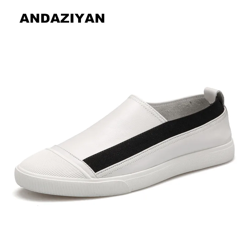 

Leather wild men's casual shoes soft bottom shoes men