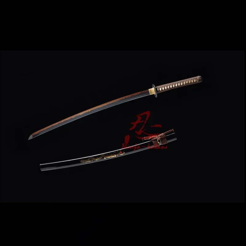

Battle ready Dragon theme sword T 10steel Clay tempered adsorb tungsten katana sharpened