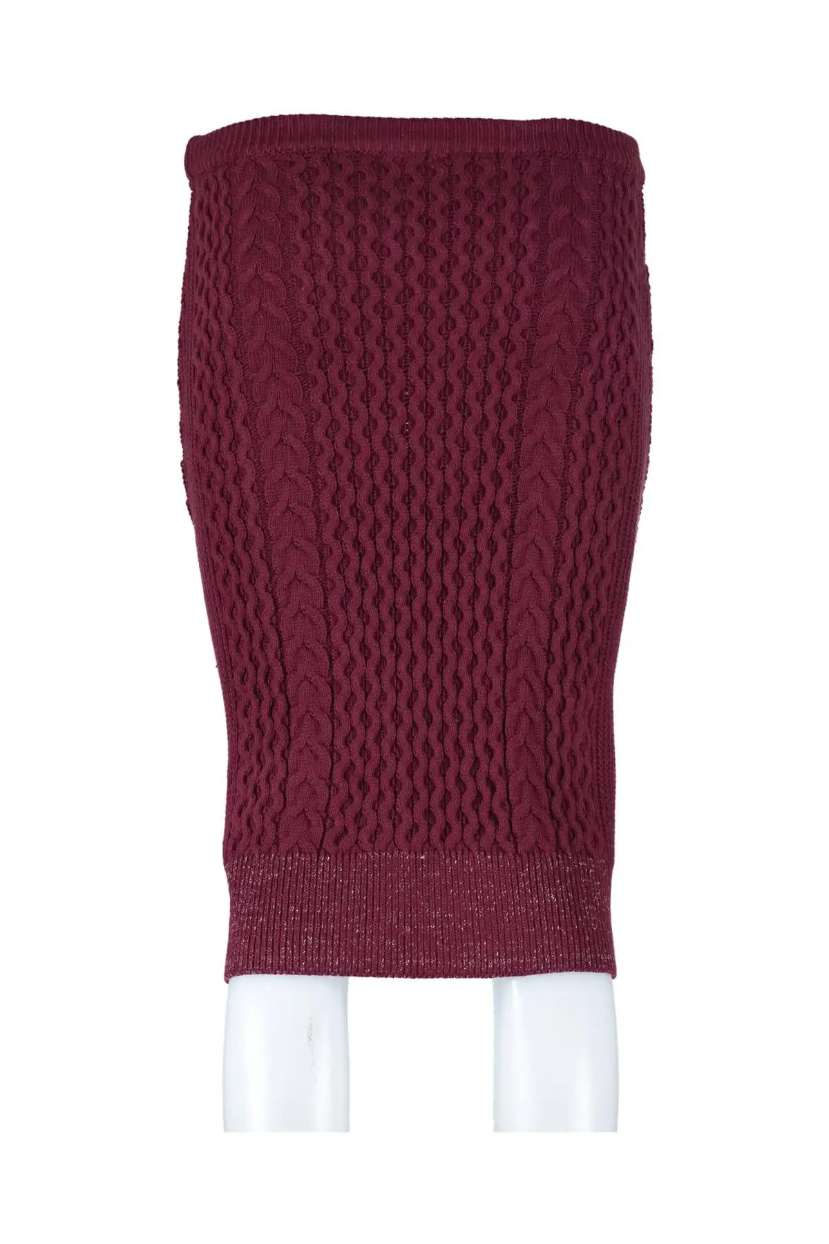 Trendyol женская бордовая плетеная юбка-свитер с Sim detayl TWOAW20FV0012