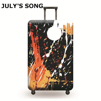 

JULY'S SONG Luggage Protective Cover Elastic Travel Suitcase Case Cover Famale Trolley Dust Rain Luggage Case Bags Accessories