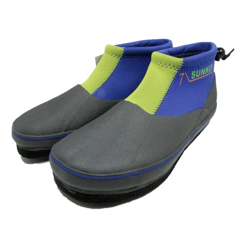 Fly Fishing Aqua Waterproof Shoes Rock Wading Shoes Felt Sole Boots No-slip Fabric and Elastic Rubber Hiking and Hunting