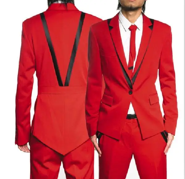 Latest Coat Pant Designs Red And Black 