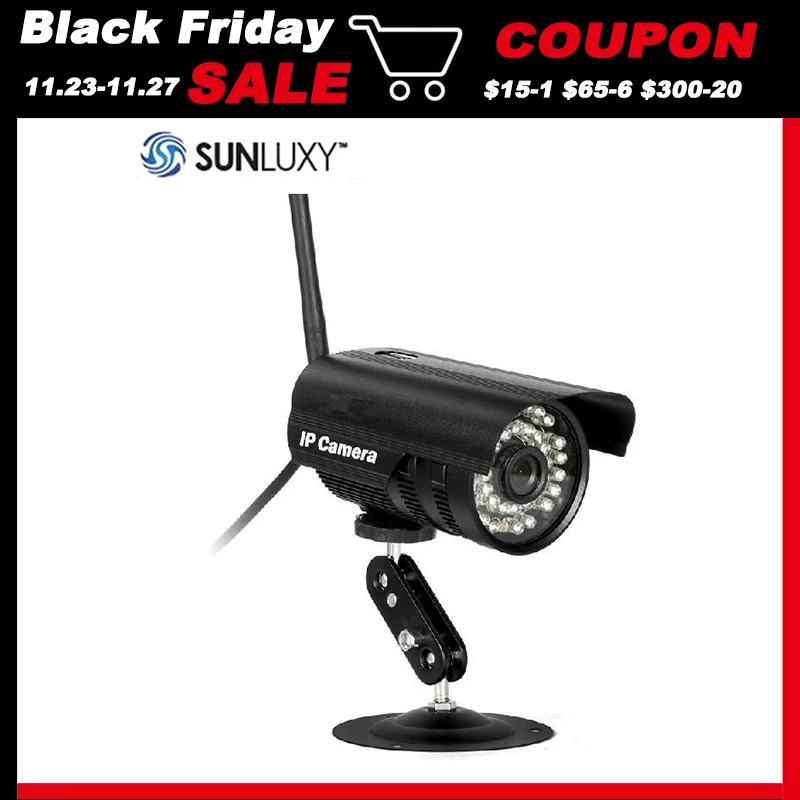 

SUNLUXY SP013 WiFi IP Camera 720P HD Waterproof Wireless Network IR Night Vision Alarm CCTV Bullet Camera for Outside Security