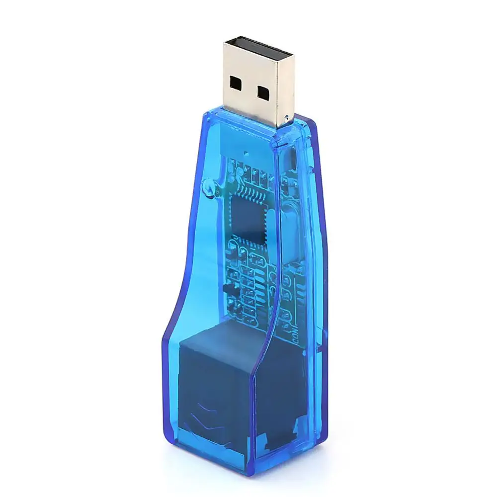 USB 2,0 к локальной сети RJ45 коммутатора Ethernet 10/100 Мбит/с сетевая карта адаптер для Win7 Win8 планшетный ПК с системой андроида ПК синего цвета