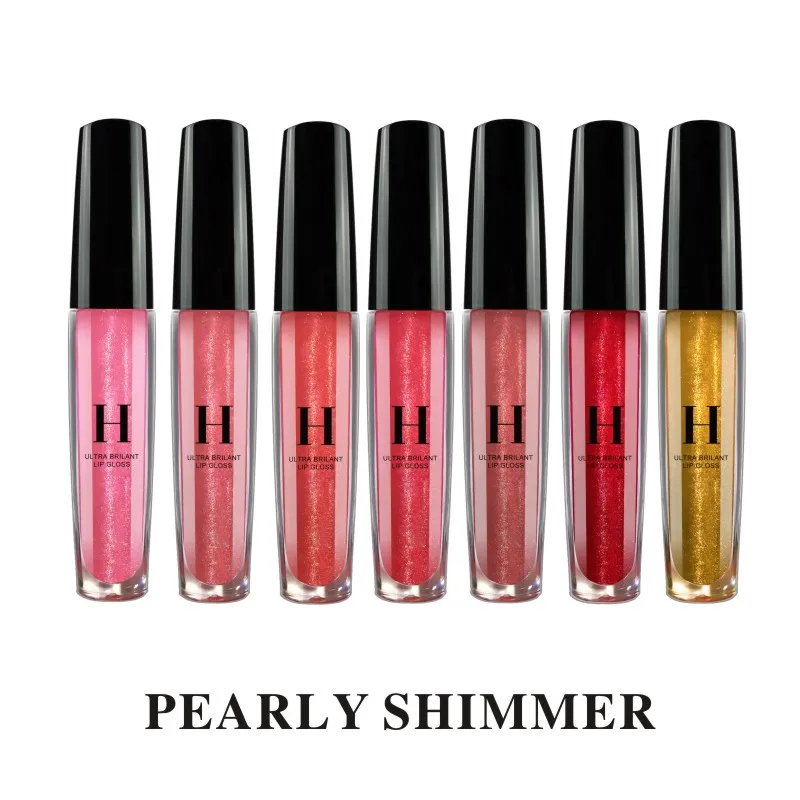 

HENLICS Clear Stock Lip Gloss 9 Colors Sexy Liquid Lipstick Waterproof Long Lasting Shimmer Lip Gloss