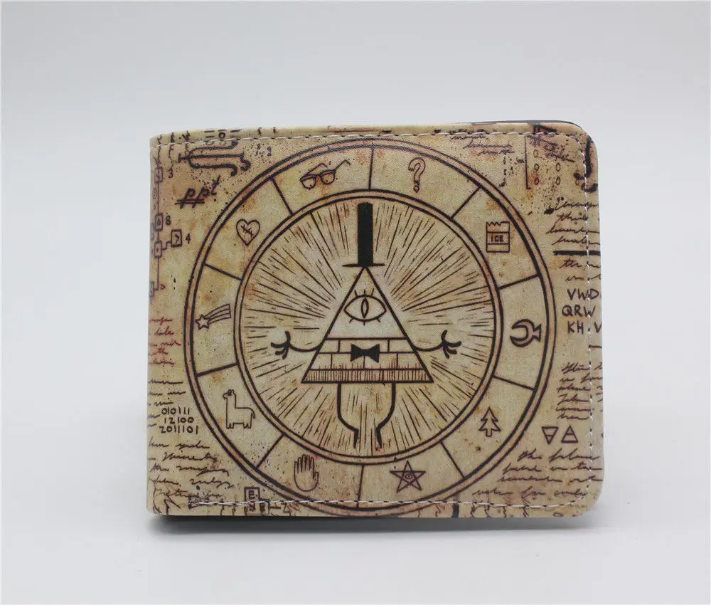 

New Arrival Gravity Falls Cartoon Anime Wallet TheZodiac Unisex Short Wallet High Quality Leather Pu Purse Student Gift