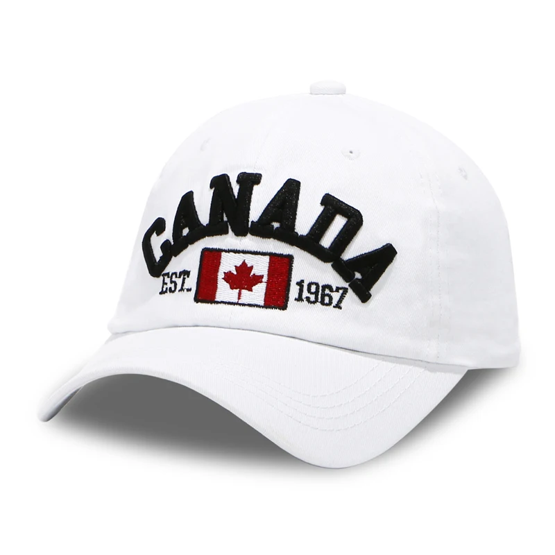 CANADA Baseball Caps Women Letters Patch Dad Hats Men embroidered