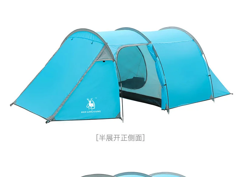 Huilingyang открытый 3-4 человек двухместная одноместная комната квартира туннель палатка Кемпинг Ручной Дождь высокое качество палатка
