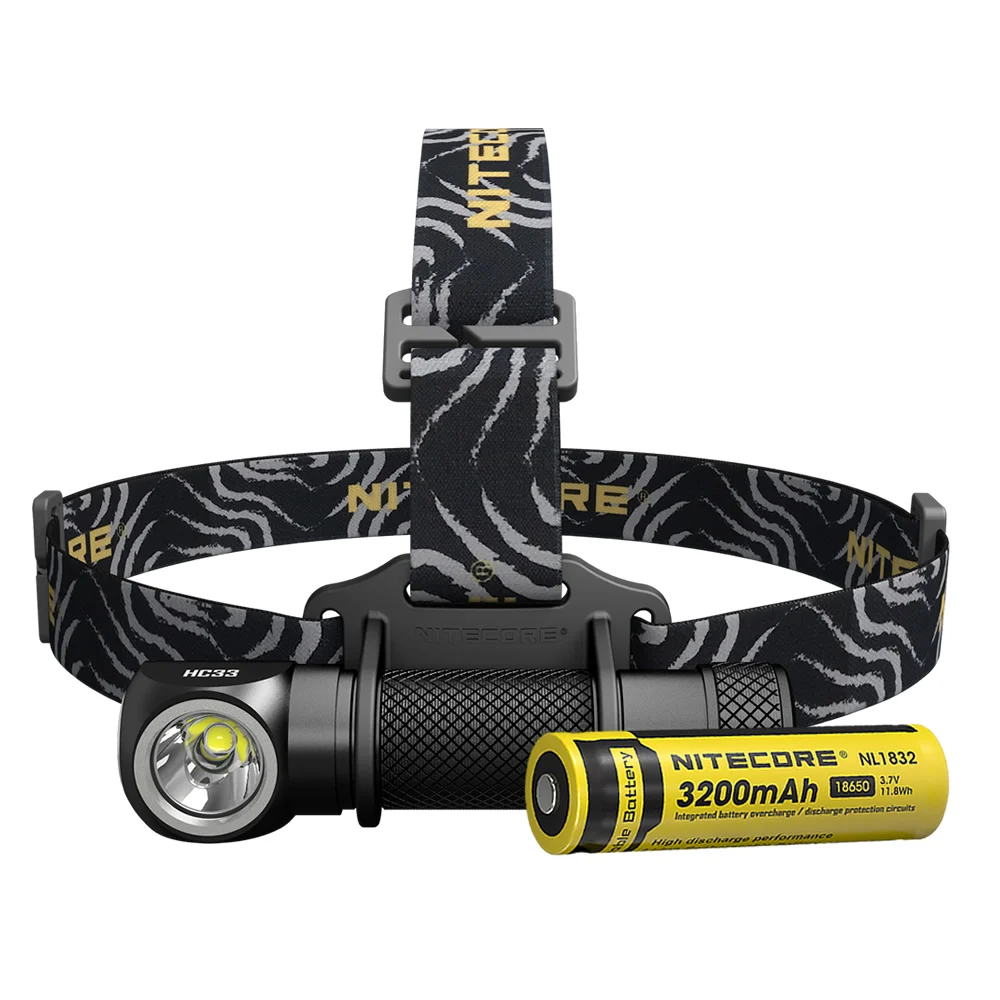 NITECORE HC33 1800 люмен налобный фонарь 18650 перезаряжаемый аккумулятор Фара Водонепроницаемый фонарик для кемпинга и пеших прогулок - Испускаемый цвет: 3200mAh  NL1832