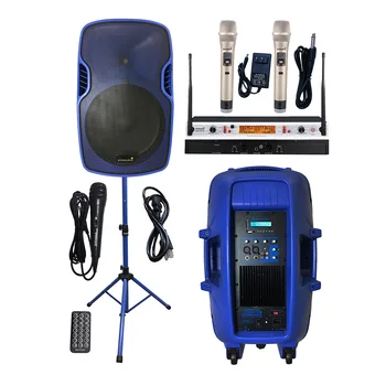 

STARAUDIO 15" 3500W Powered Active DJ Stage KTV BT Speaker PA Stand Wired Mic 2CH Wireless UHF IR Handheld Microphone SSBM-15