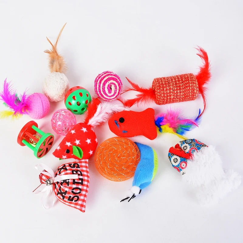 Hoomall 15 шт./компл. Cerative кошка игрушка Комбинации кошка Playboard палка для игр кошачий Бар игрушка из сизаля кошка игрушечная Рыба Шар Аксессуары для домашних животных