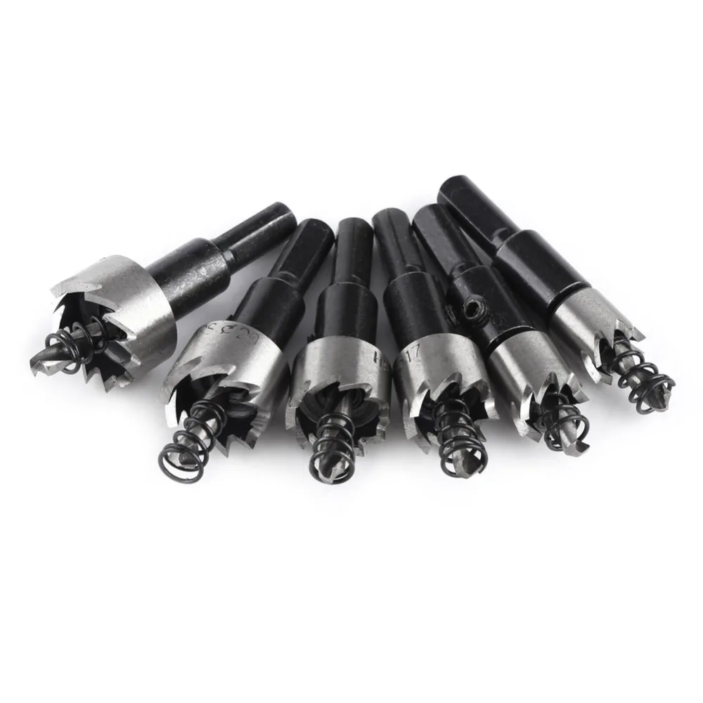 

6pcs 12-22mm Hole Saw Cutter Drill Bit Set HSS Sheet Metal Reamer with Wrench