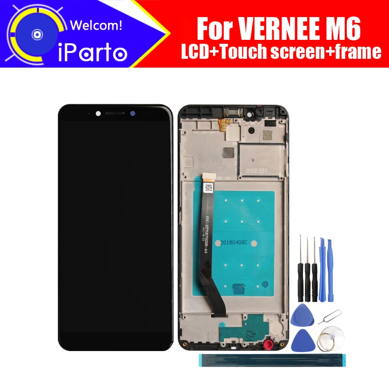 

5.7 inch Vernee M6 LCD Display + Touch Screen Digitizer + Frame Assembly 100% Original LCD + Touch Digitizer for M6